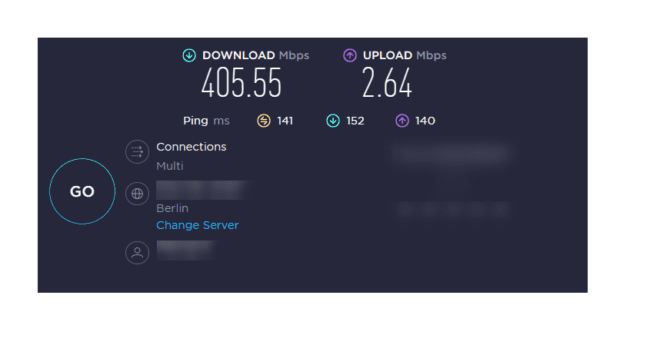 NordVPN - speedtest 2